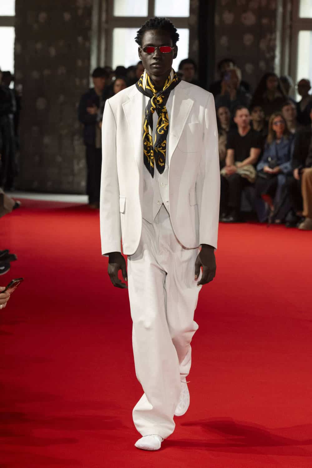 Tシャツ・カットソー Junya Watanabe SS25 SMOKING SHIRT (WOB00305 1) White Junya Watanabe MAN No Thank You! T-Shirt x Roy